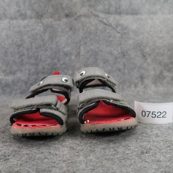 Carters Shoes Kids 11 Sandals Shark Grey Adjustable Straps Sport Active Comfort - Picture 3 of 13